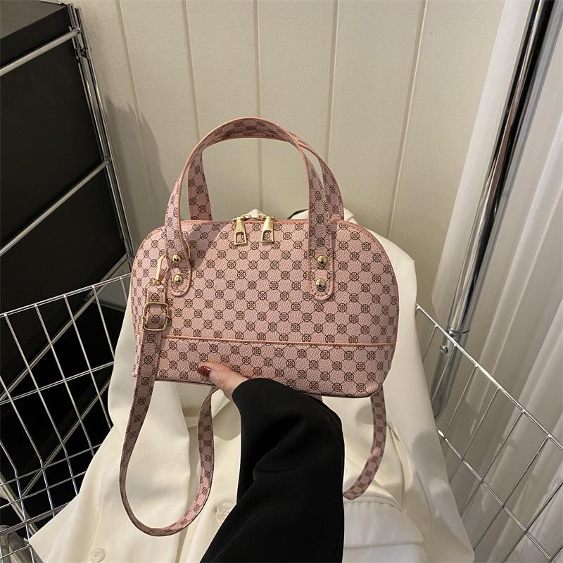 Новая летняя ретро-текстура и модная однотонная простая принтованная модная ручная сумка через плечо на одно плечо