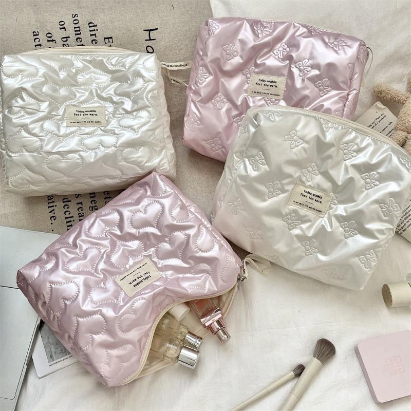 Многофункциональная сумка для хранения помады, корейская женская косметичка из искусственной кожи с бантом, набор туалетных принадлежностей, косметичка с карманом