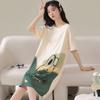 Summer Lady Sleepwear With Milk Silk Fabric For Home Lounge And Sleep Comfort