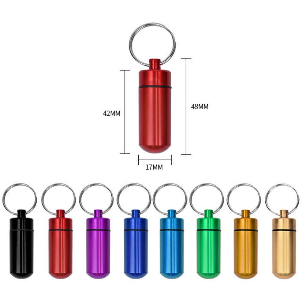 Warehouse Storage Aluminum Alloy Waterproof Pill Bottle Outdoor Medicine Bottle Mini Medicine Jar Container