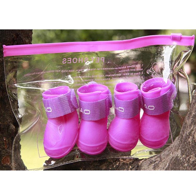 4 шт./компл., мини-обувь для домашних собак, резиновые сапоги, противоскользящие водонепроницаемые туфли-чулки с мягкой подошвой для щенков