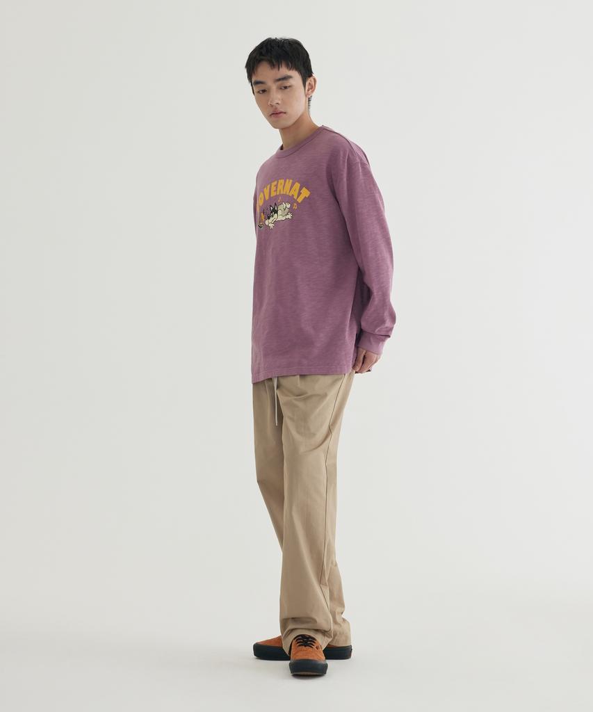 COVERNAT Easy Pants Twill 1-Tuck Pants Beige