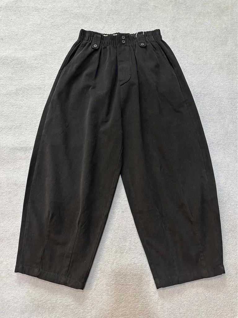 Johnature Хлопковые шаровары женские осенне-зимние эластичные свободные брюки с высокой талией широкие повседневные брюки с карманами