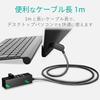 ELECOM USB Hub 2.0 Self-Powered 4 Ports Functional 1m MacBook/Surface Pro/Chromebook and Other Laptops Compatible with Nintendo Switch Black U2H-TZ427