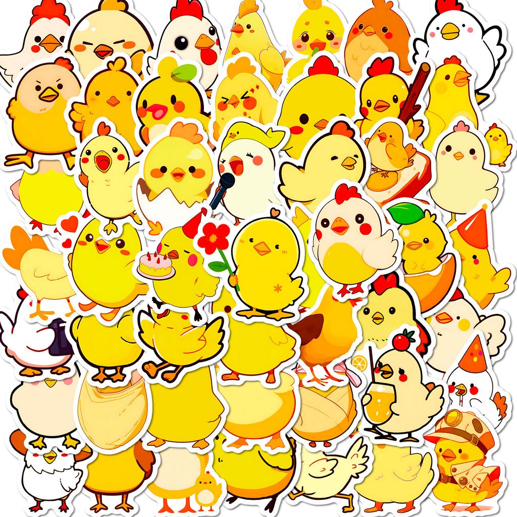 50 наклеек Love Chicken Family Детские мультфильмы Наклейки с наградами Цыплята Воскрешение Праздничные подарки Наклейки