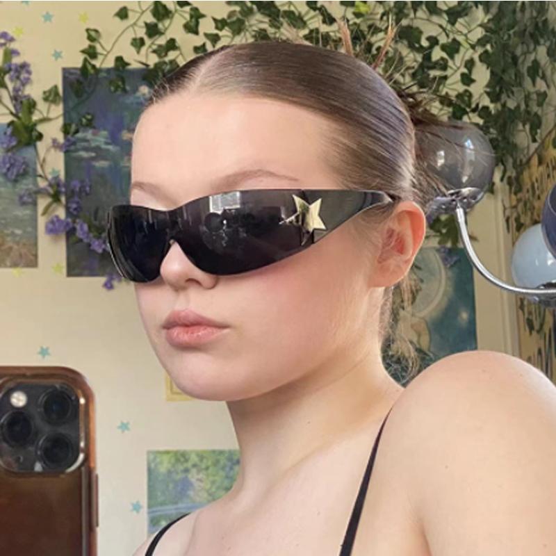 Роскошные женские солнцезащитные очки, новые панк-спортивные солнцезащитные очки, брендовые дизайнерские очки Y2K, цельные очки, модные мужские очки, солнцезащитные очки UV400