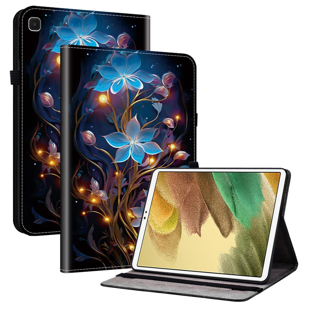 Кожаный чехол для Samsung Galaxy Tab A7 Lite 8,7 дюйма T220/T225 с принтом, подставкой, слотами для карт