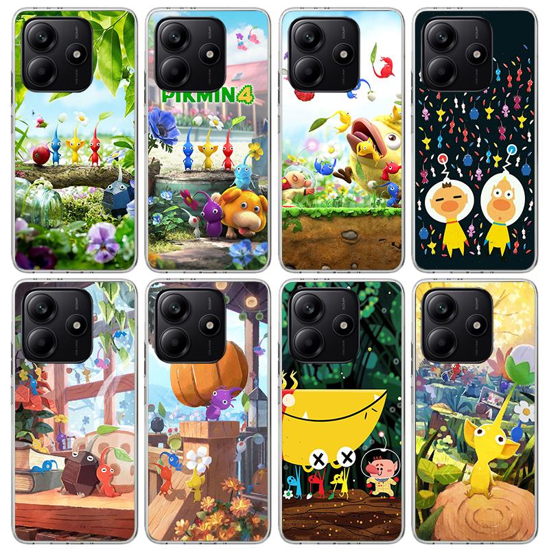 Game P-PikminS 4 Phone Case For Xiaomi Redmi Note 10 11 12 13 14 15 Pro Plus 11S 12S 14S 11T 11E 10S Soft TPU Back Cover Redmi N