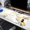 Китайский пейзаж тушью из диатомовой земли Настольный коврик - Впитывающий воду, устойчивый к пятнам, легко моющийся Игровой коврик для клавиатуры и мыши