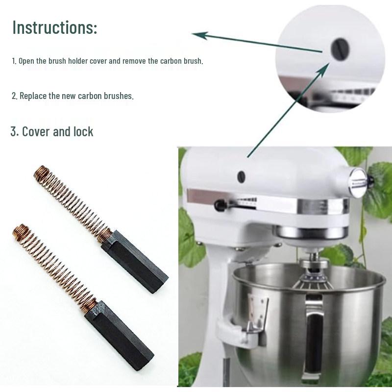 Угольные щетки для миксера KitchenAid, тестомеса, блендера - Модели 5K5SS, K5 и K45