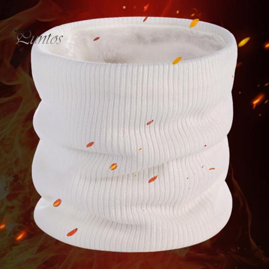 Autumn Winter Velvet Thickened Neck Gaiter Scarf Men Women Solid Color Elastic Scarf Windproof Thermal Insulation Neck Wrap