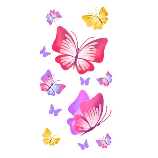 10Pcs Fake Body Tattoo Beautiful Waterproof Creative Adorable Lovely Body Art 3D Effect Cute Butterfly Tattoo Stickers for Christmas