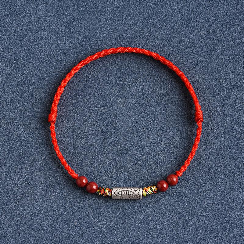 Ручной плетеный браслет на удачу в виде рыбки кои для женщин и мужчин, минималистичный регулируемый браслет на удачу, ювелирные изделия, аксессуары, подарки