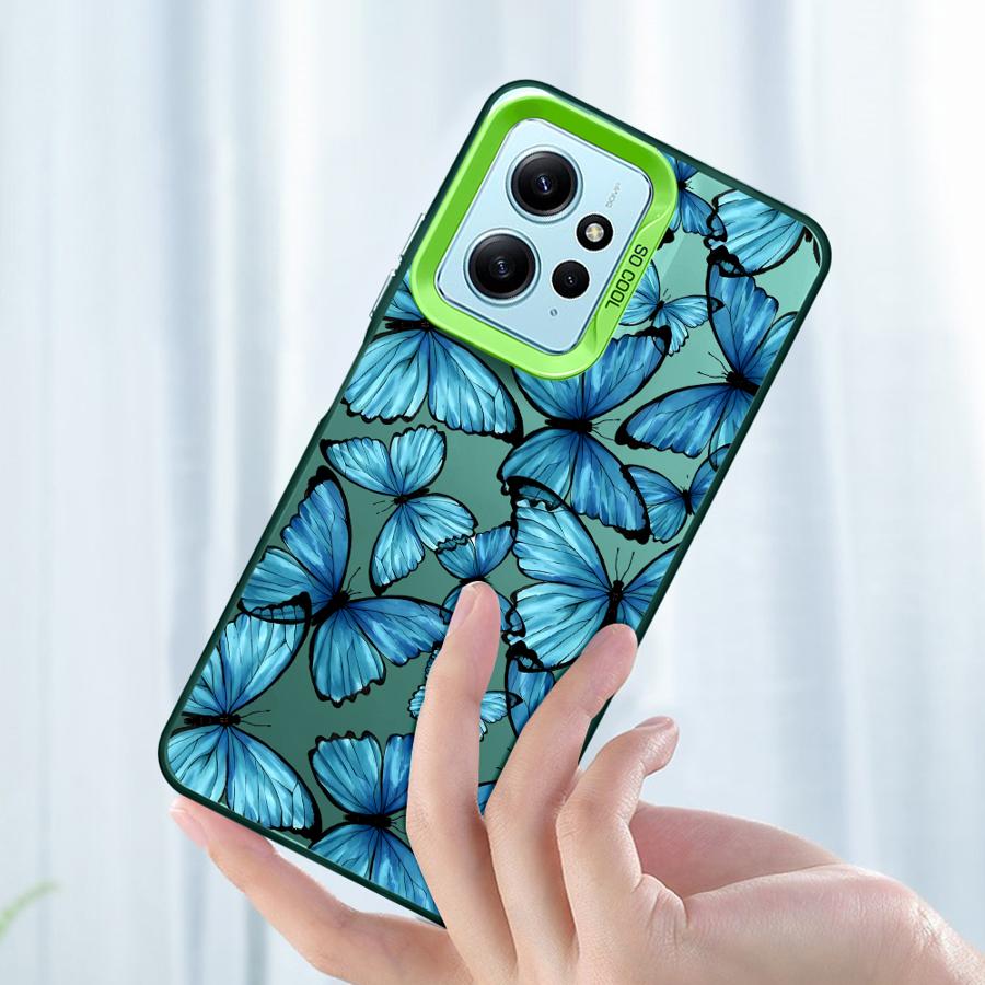 Чехол для Xiaomi Redmi Note 10Lite 10s 14 13 Pro Plus 12s 9s 11s 13 12 11 Pro Мягкий корпус Красивая синяя бабочка