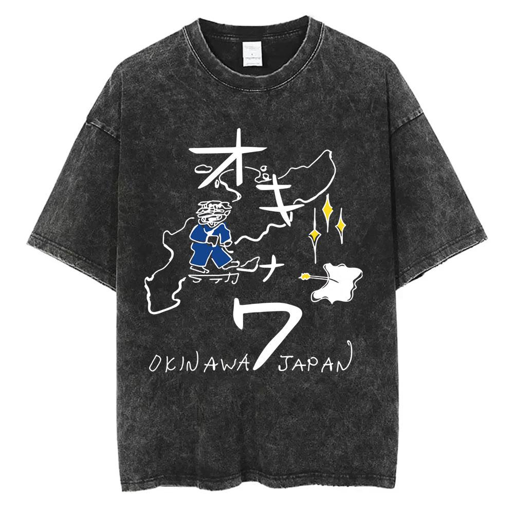 Hattori Hanzo RED Swords and Sushi Kill Bill Okinawa Japan Tarantino Vintage Washed T Shirts Men Women Casual Retro Streetwear