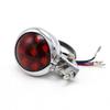 Azumafy Motorcycle Tail Light Tail Light Rear LED Brake Lamp Universal Round Red Small
