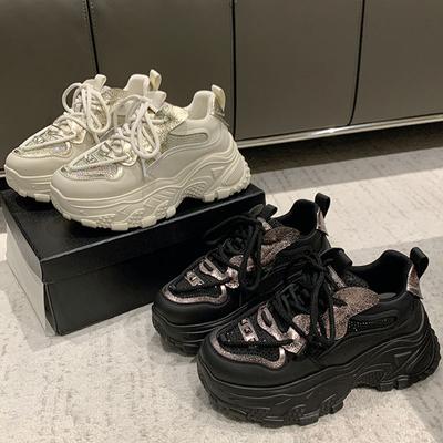 Туфли Daddy Shoes из натуральной кожи, женские, модные, весна-лето, новые, универсальные, с толстой подошвой, увеличивающие рост, обтягивающие, повседневные кроссовки