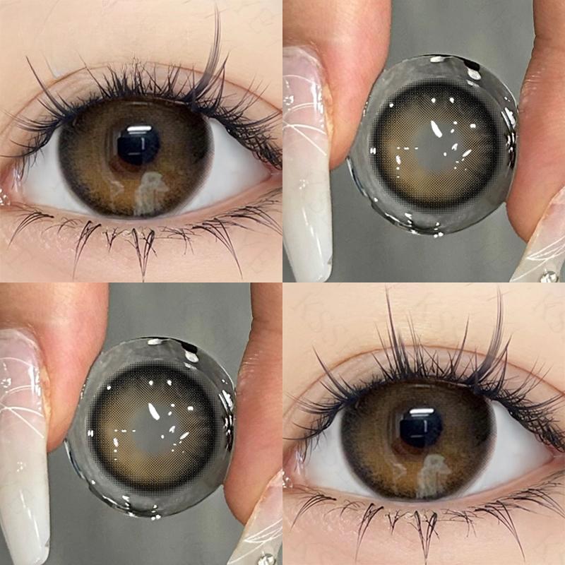 Контактные линзы MillCreek Doll Eyes с градуировкой 0,00~-8,00, Корея, коричневые и серые, годовое использование, 14,5 мм, красивые большие глаза