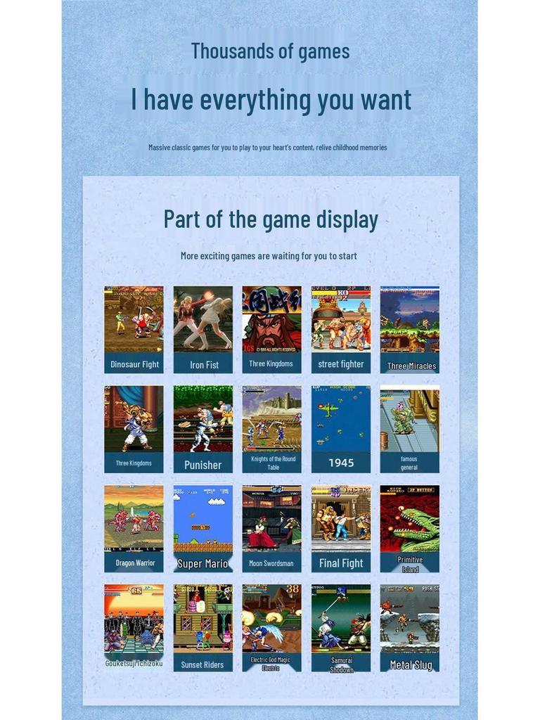 Ретро беспроводная аркадная консоль M8 для двух игроков с HD-выходом