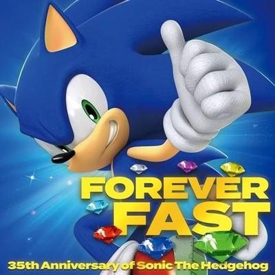 Бонусная наклейка Forever Fast 35-я годовщина Соник Хеджхог 2 CD Япония