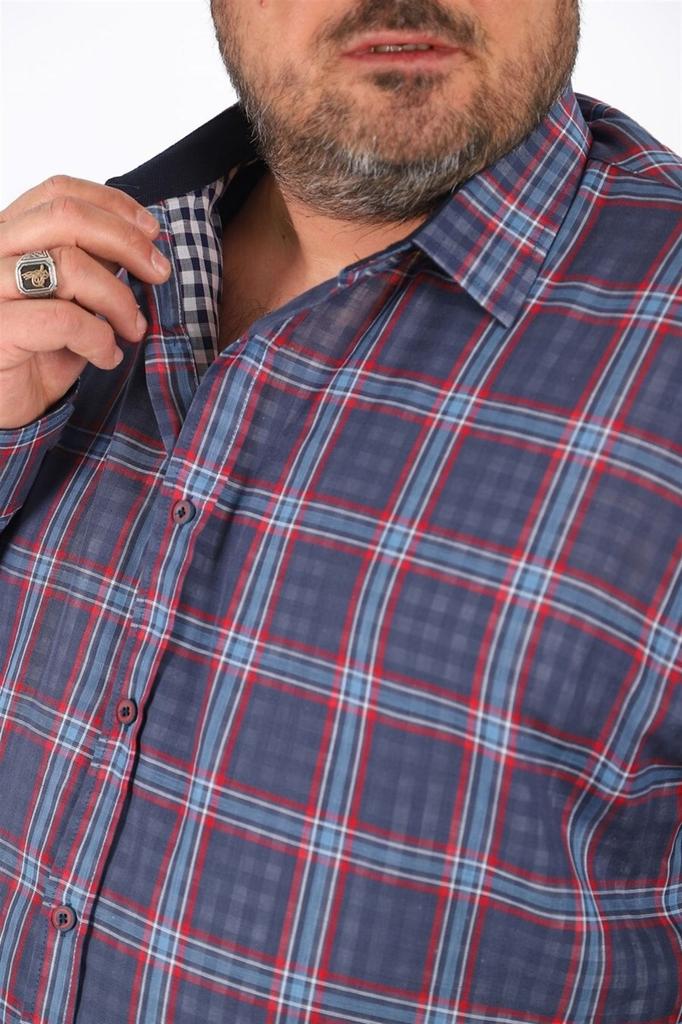 Men's Plus Size Plus Size Shirt Plus Size Men's Plaid Shirt Black