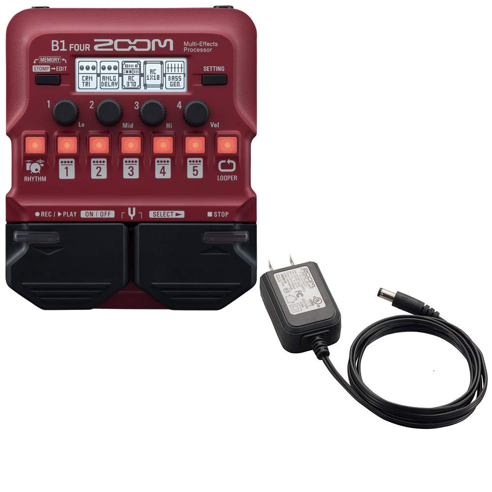 Zoom B1 FOUR Processor with Genuine Adapter Set Multi-Effects