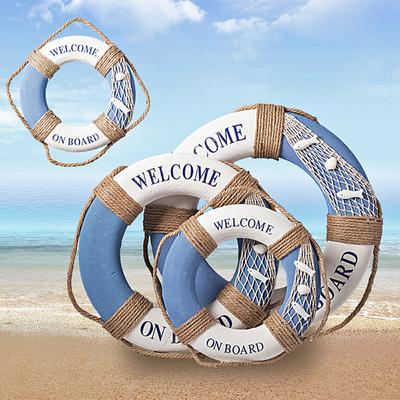 Военно-морской флот Средиземное море Семейное украшение Спасательный круг Настенные украшения Бар Домашний декор Реквизит Морской спасательный круг Свадебные поделки
