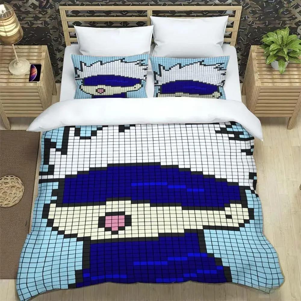 3D аниме дзюдзюцу кайсэн сатору годзё рождественский подарок королевский двуспальный детский комплект постельного белья из микрофибры или полиэстера пододеяльник