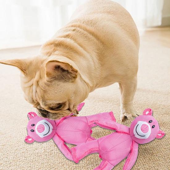 Неразрушимая игрушка для собак-медведей для агрессивных любителей жевать, плюшевая пищащая игрушка для собак крупных пород