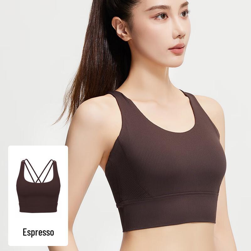 Спортивный бюстгальтер для йоги Bojue с фиксированной чашкой и перекрестными лямками