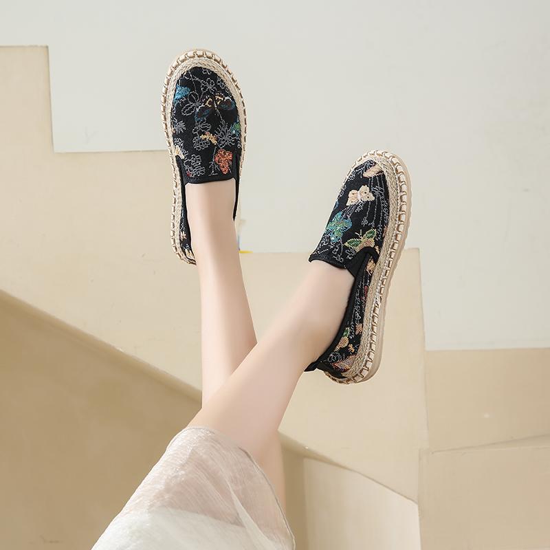 Модные классические лоферы CRLAYDK для женщин, эспадрильи слипоны, нарядная повседневная легкая обувь, женские дышащие принтованные мягкие балетки