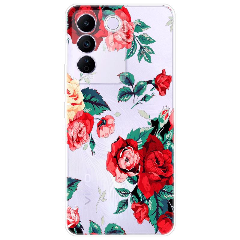 For Vivo V27e V 27e Case Soft Silicone Back Cover Cartoon Phone Case Diversification