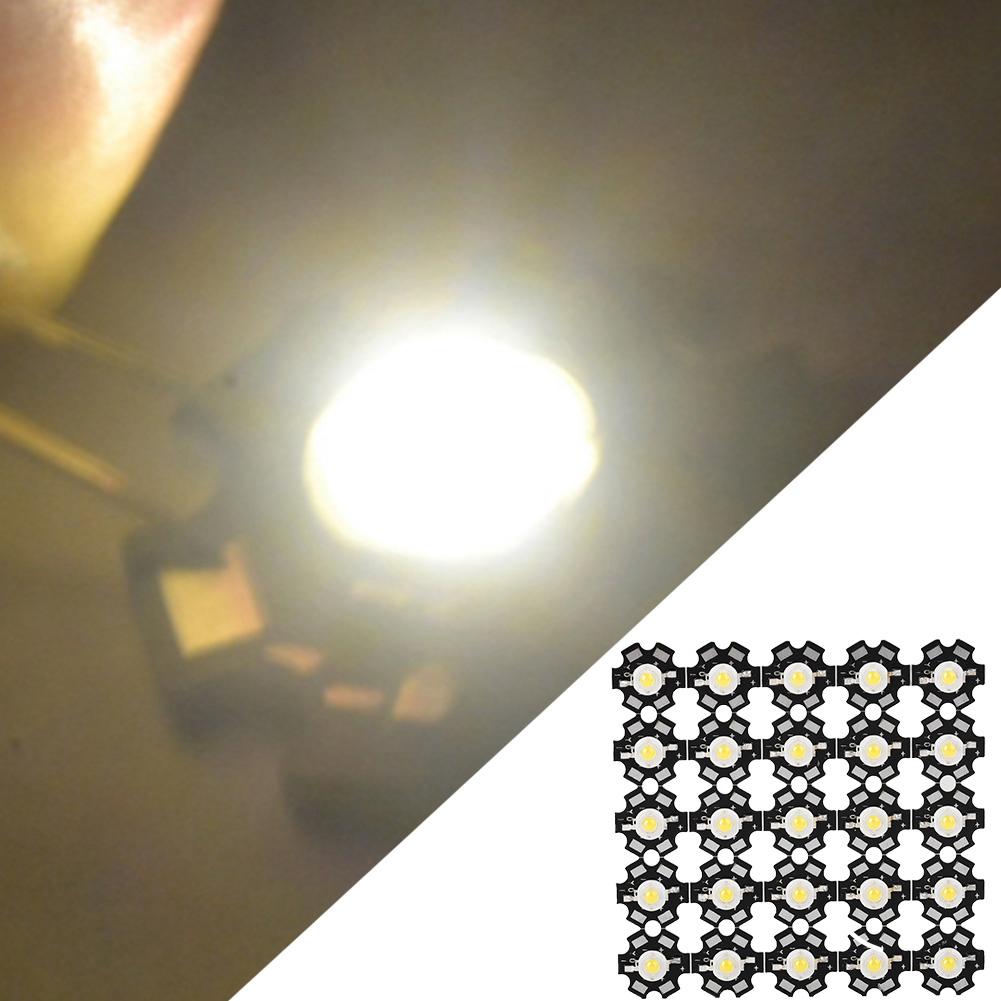 25 шт. высокояркий интегрированный чип источник света светодиодный шарик прожектора натуральный белый 4000-4500K