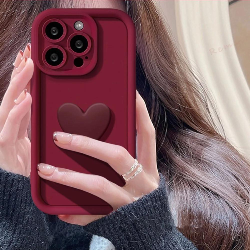 Роскошный чехол-сердце для iPhone X XR XS MAX SE 7 8 Plus 13 14 11 12 15 Pro Max из мягкого силикона с защитой камеры, задняя крышка для телефона