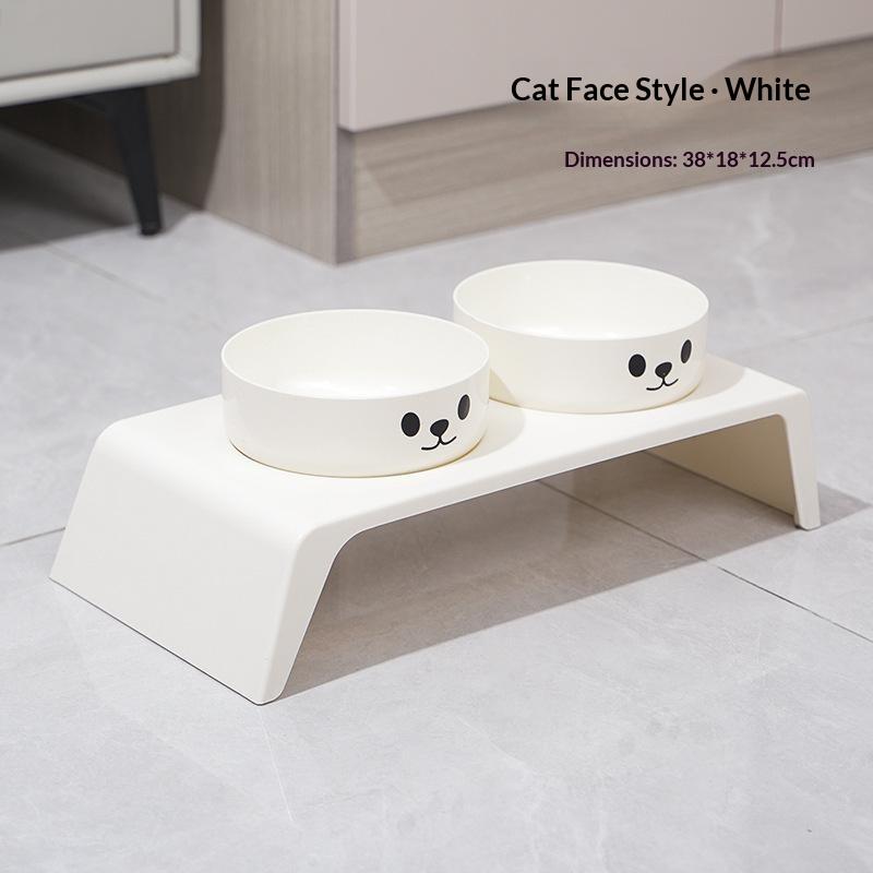 Elevated Pet Feeder Raised Adjustable Stand Double Stainless Steel Food Water Bowls for Large Dogs Outdoor Travel Use