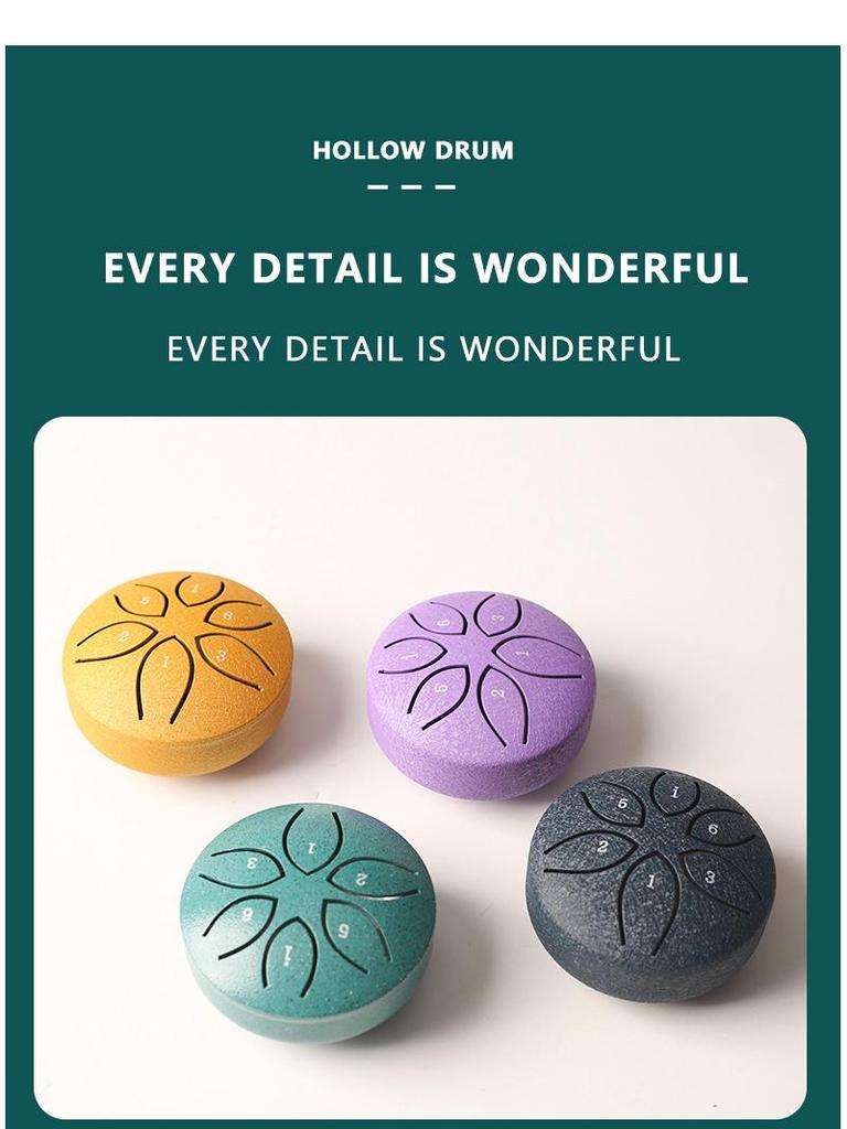 3-inch 6-tone Mini Steel Tongue Drum