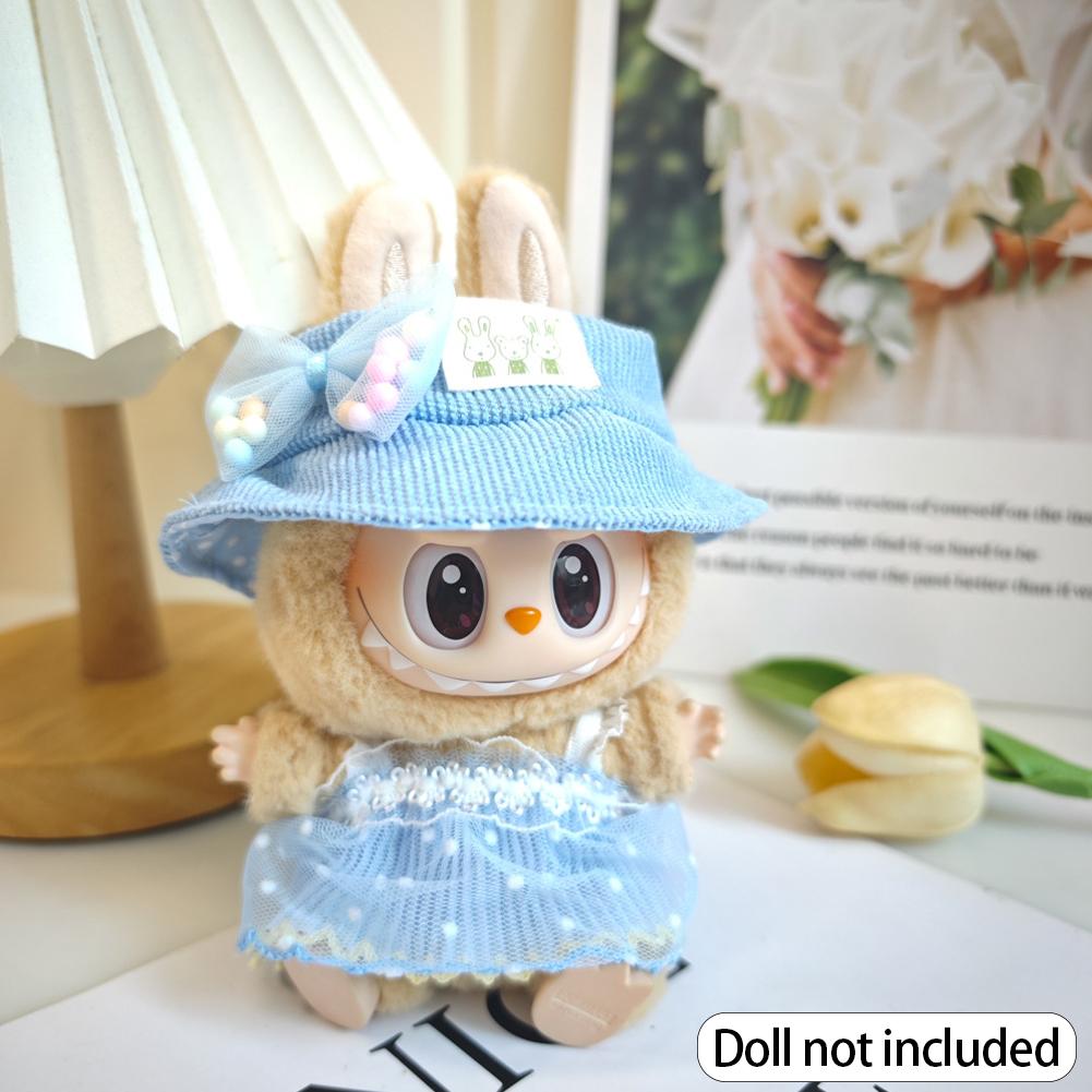 For 17cm Labubu Doll Clothes Fashion Clothes Hoodies Doll Clothes Color Match Hoodies Dolls Accessories Cute Decoration Little Cloths