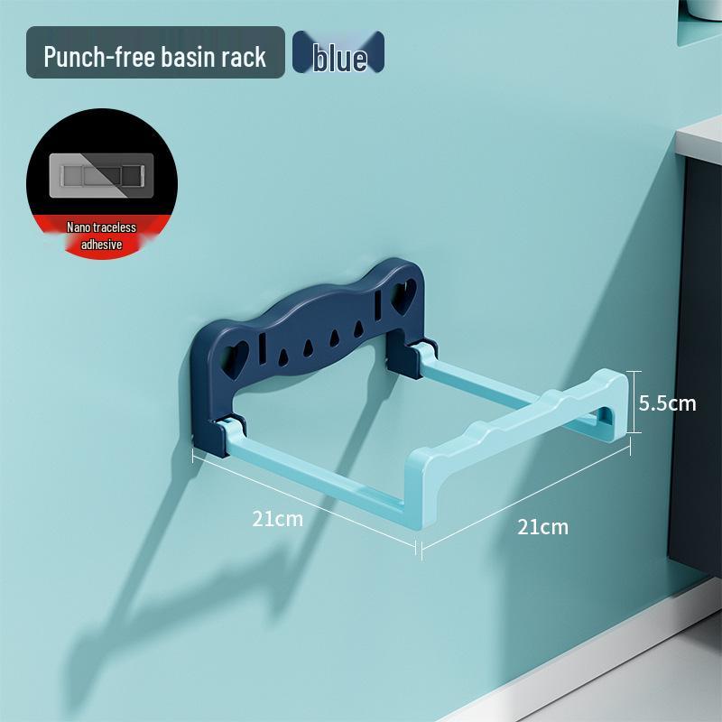 Складная настенная раковина и полка для хранения в ванной комнате, полка без сверления для туалета, ванны и ножной ванночки.