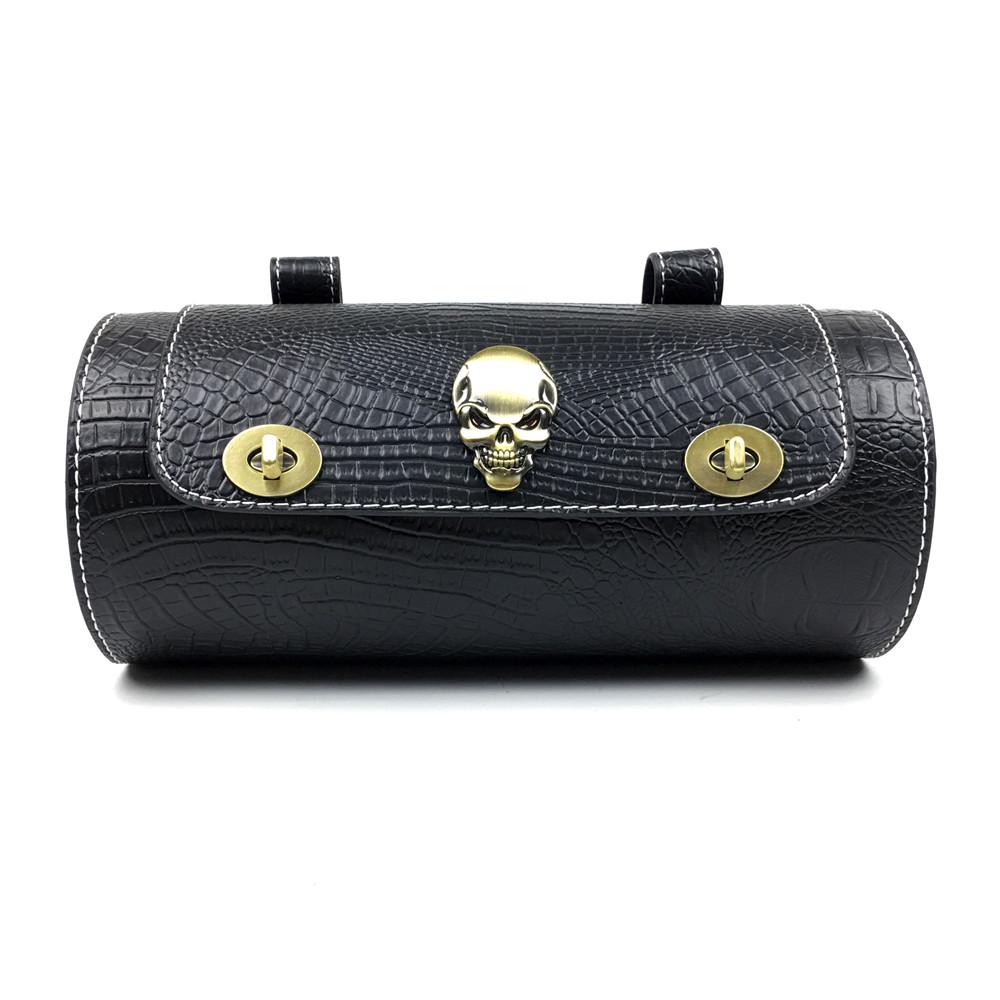 Universal Motorcycle Tool Bag Front Fork Handlebar Saddlebag Roll Barrel Racing Tail Barrel