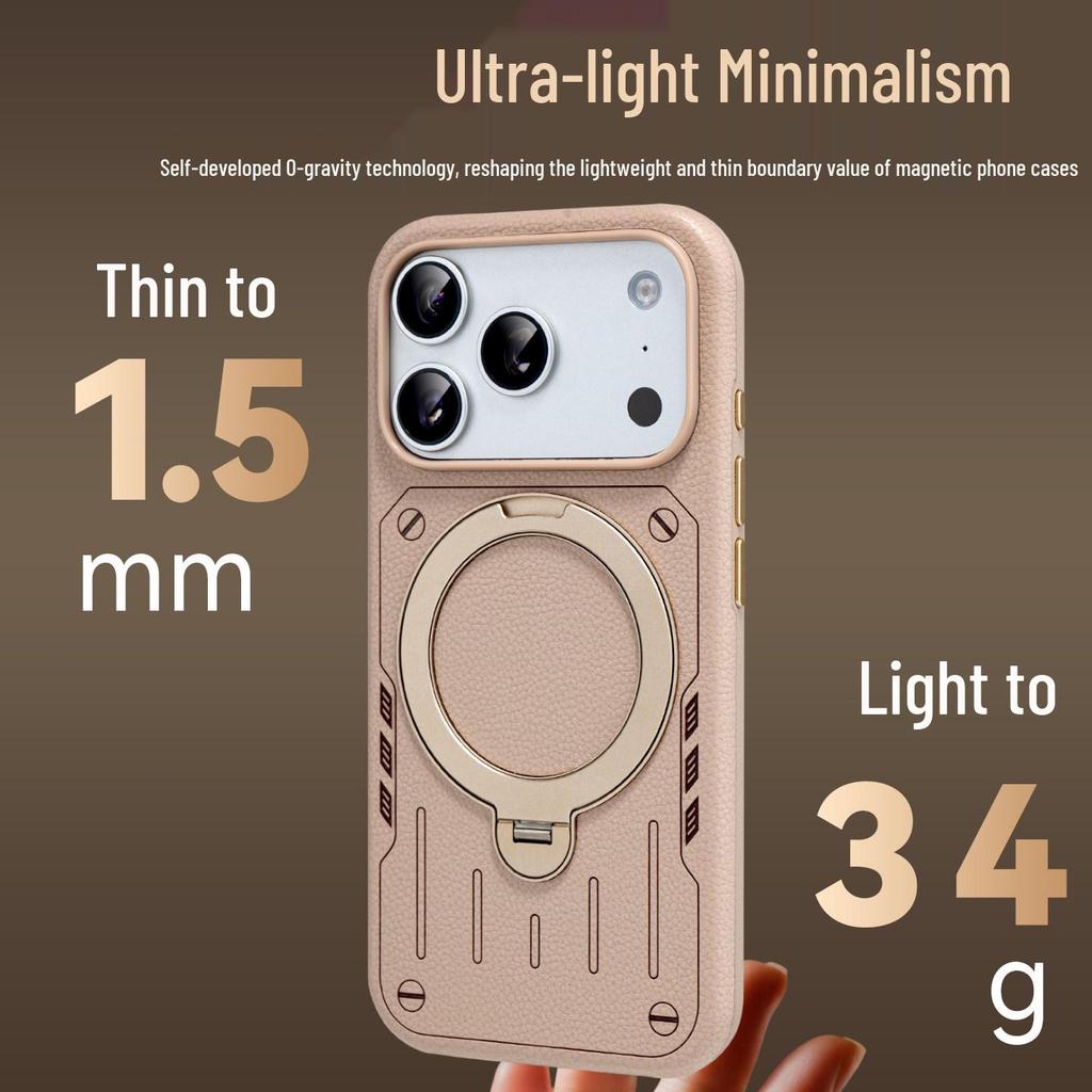 Магнитный вращающийся чехол-подставка для iPhone 17 Pro Max с меха-дизайном и матовой защитой на ощупь