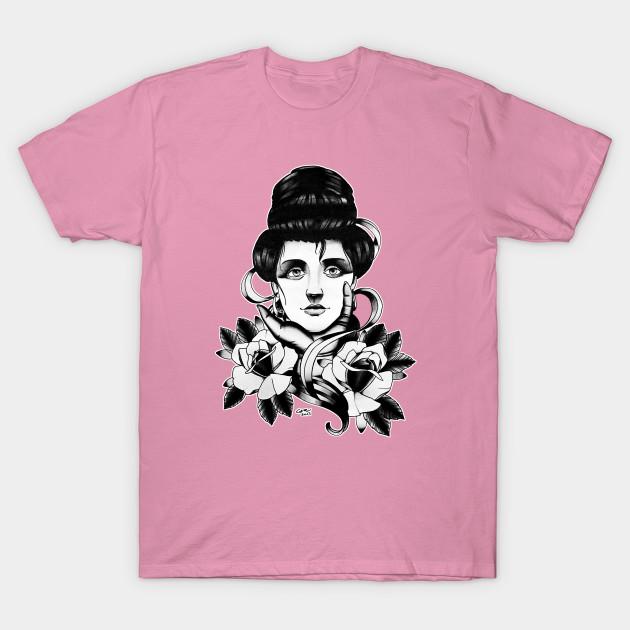 Футболка женщины Девушка с розами Harajuku Печать Кавайи футболка Летний короткий рукав женский футболка Top Tee