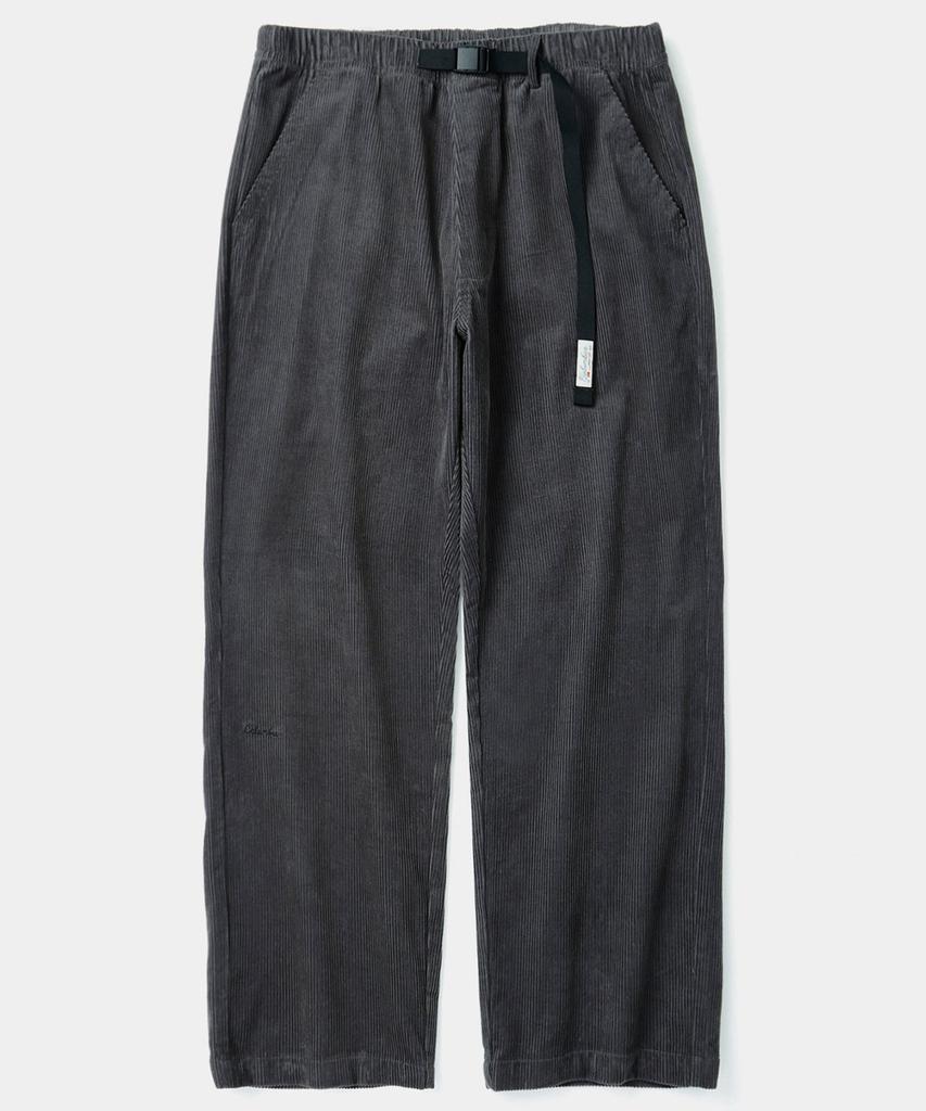 COLUMBIA UNIVERSITY Sl-Label Belted All-Round Corduroy Pants Charcoal