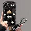 Applicable To Apple 15pro Mobile Phone Case IPhone 14/13 Plush Coal Ball Doll Lanyard 11/12 Silicone Xs/xr