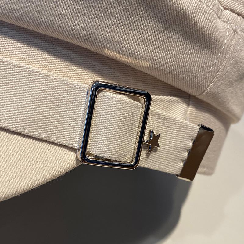 Women'S Beret Hat Cotton Duck Tongue Caps Spring Autumn Winter British Retro Navy Style Korean Newspaper Painter Hat