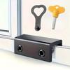 Набор из 4 шт. Регулируемые раздвижные оконные замки - Прочный алюминиевый сплав, Установка без сверления, ключ и шайба в комплекте, Надежная защита от кражи