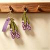 Hanger Pu Flower Keychain Lavender Bag Charm Trendy Pu Leather Flower Pendant  Women