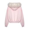 2KWEIRD Y2K Zip Up Hoodie Faux Fur Collar Harajuku Loose Coat Streetwear Zipper Hoodie Sweatshirt
