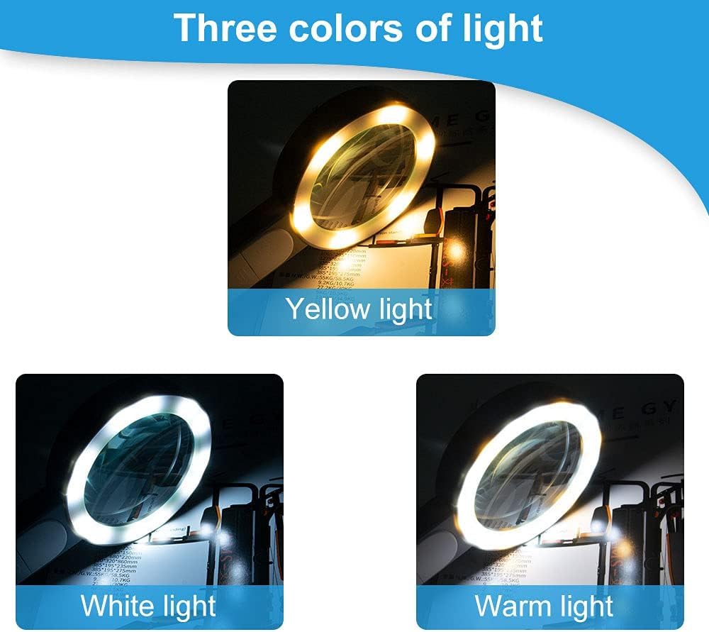 Ручная лупа AMIUKON с 30-кратным 18 3 для детей и исследования ювелирных изделий, свет, увеличение, большая, светодиоды, режимы, портативная, для пожилых,