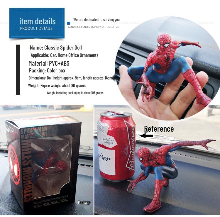 Classic Spider-Man Cake & Car Decoration - Spider Boy Birthday Gift & Car Interior Ornament