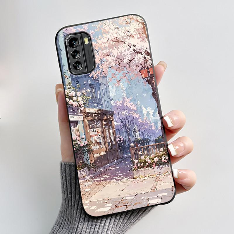 Популярный мультяшный черный чехол для Nokia G60 5G Милый щенок, летящий в небе, узорчатый корпус для Nokia G100, противоударный мягкий корпус